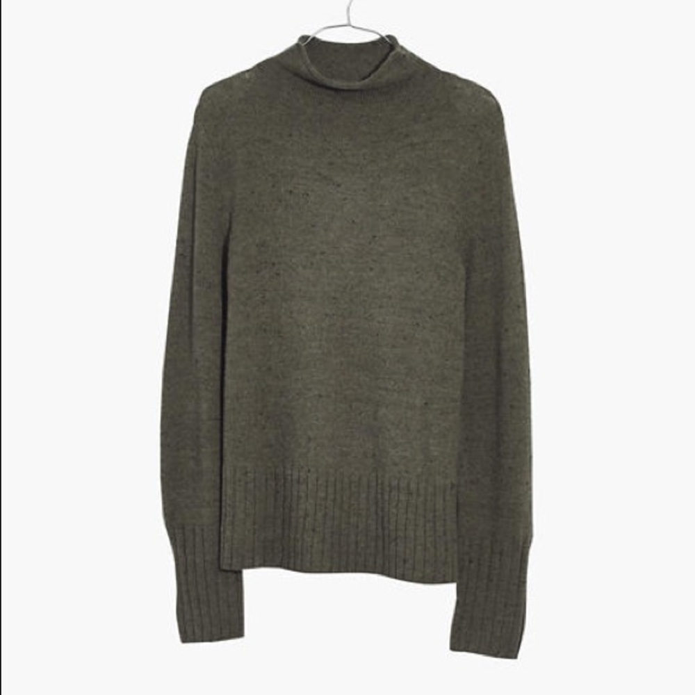 [Madewell] Olive Green Knit Turtleneck Sweater